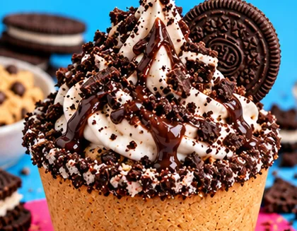 DOU Cookies & Cream: cookie dough cookies and cream en vaso de galleta
